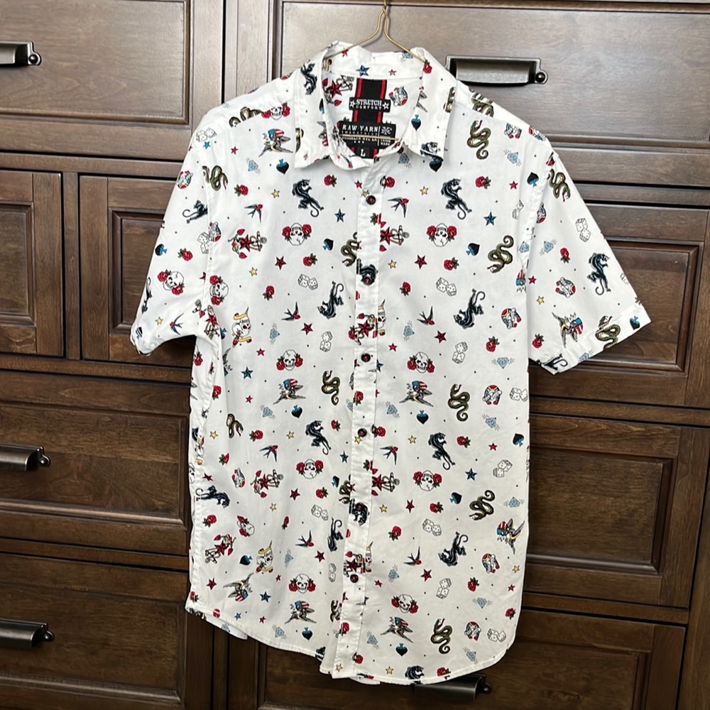 Raw Yarn Button up Shirt